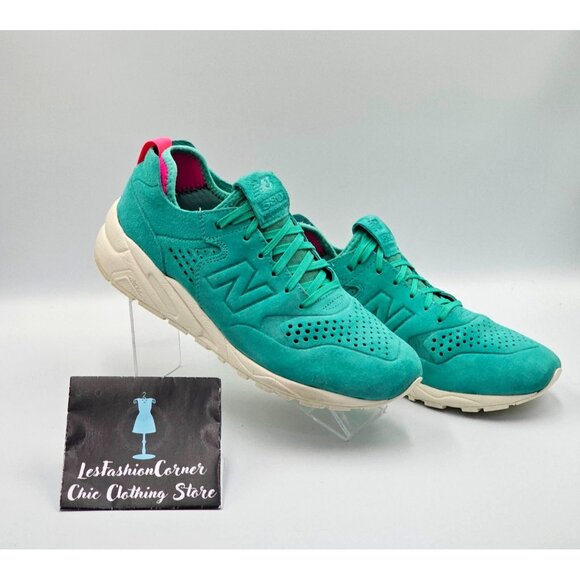 New Balance Women's Teal Blue Suede 580 Deconstructed Running Shoes Size 9 2489 - Picture 4 of 16